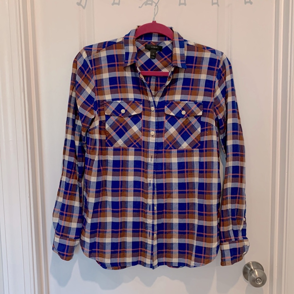 J Crew plaid button down